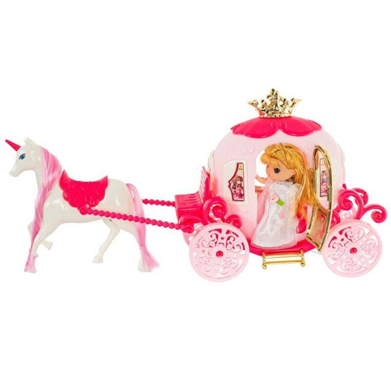 EBZ6970-A Zabawka karoca z jednorożcem i księżniczką Eurobaby