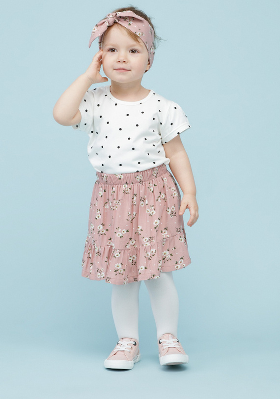 Tres Bien Spódniczka dziewczęca Pinokio - różowy kwiaty