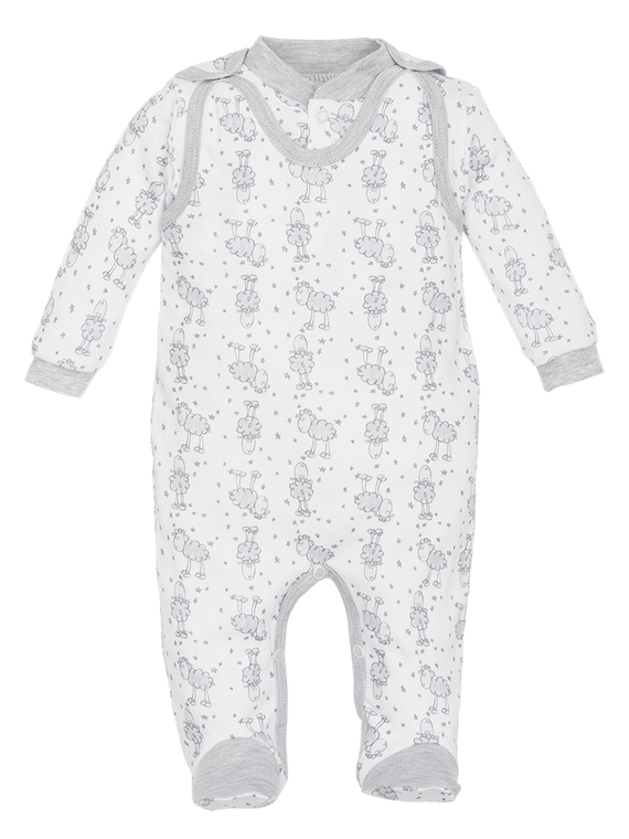 Komplet śpioch + kaftan "LITTLE SHEEP" Makoma szary (w)