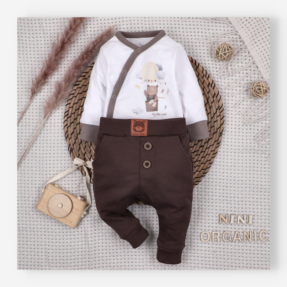 ABN-5652 Bawełniane body kopertowe Balloon Friends Nini organic 100% PL produkcja