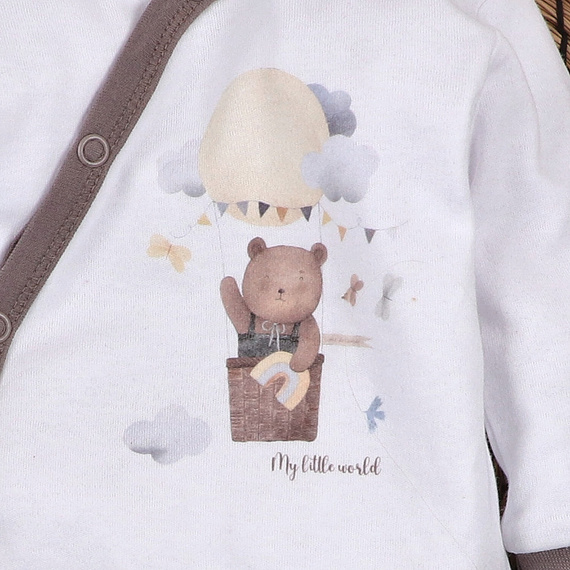 ABN-5652 Bawełniane body kopertowe Balloon Friends Nini organic 100% PL produkcja