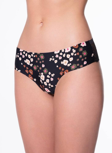 Tanga Peggy Brown Figi damskie Julimex- czarny