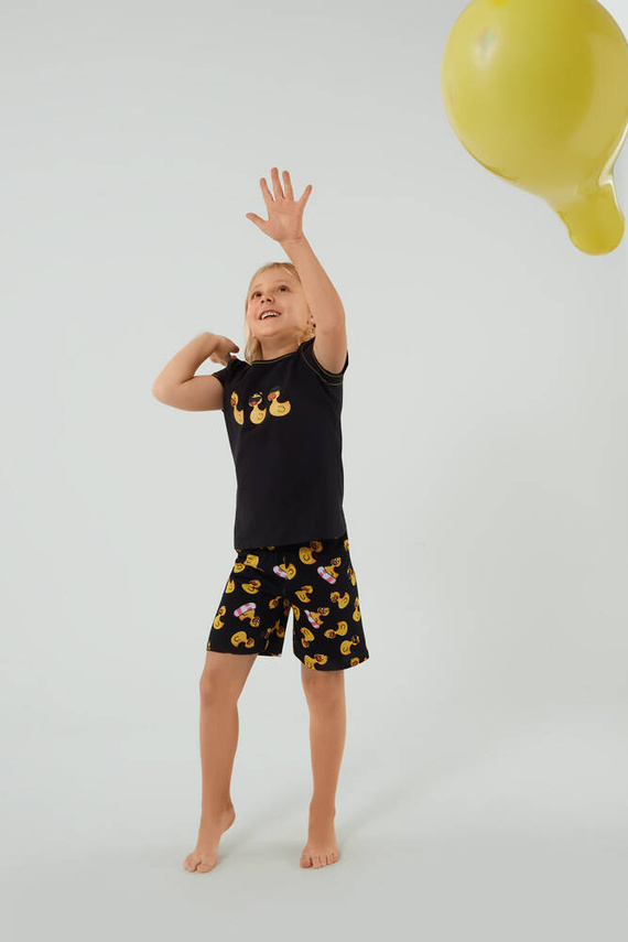 Anatre Piżama dziewczęca Italian Fashion - czarny/druk 