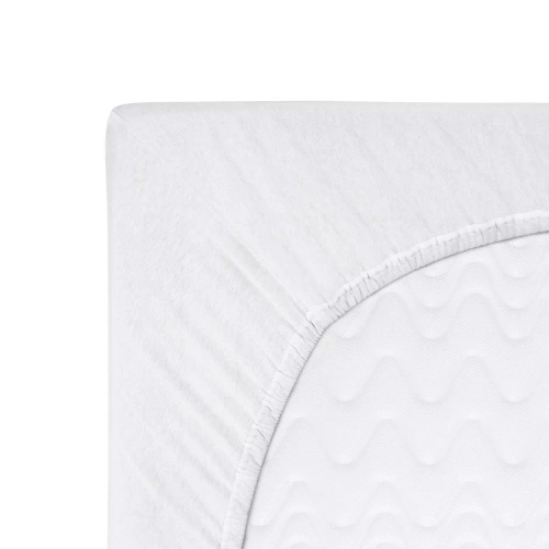 Constance prześcieradło jersey z gumką KARO - biały 001