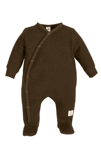 02249M "Natural Waffel" Pajacyk niemowlęcy Makoma mocha 