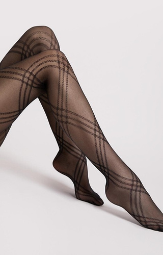 G6125 Tess rajstopy Fiore –  wzorzyste 30 den, mikrofibra, eleganckie