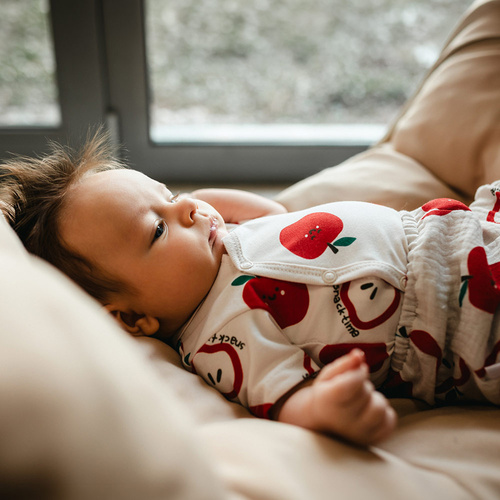 Body niemowlęce Eevi Snack Time krótki rękaw bawełna elastyczne
