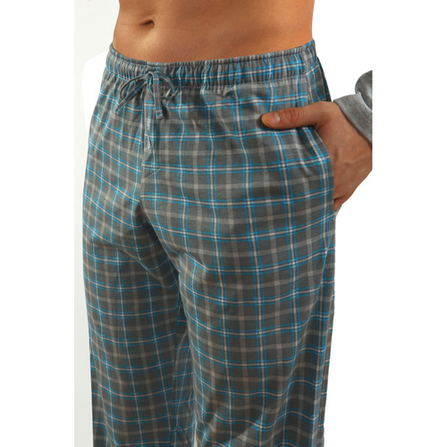 Jasiek Piżama Męska długi rękaw długie spodnie Sesto Senso - jasny melanż