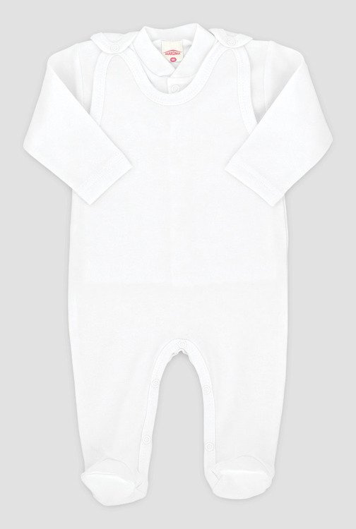 0131B Komplet śpioch + kaftan "BIAŁY" Makoma