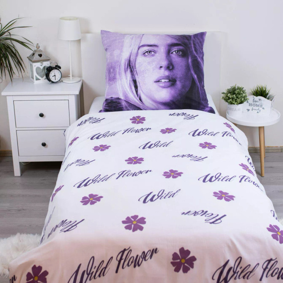 Pościel bawełniana Billie Eilish 140x200 Jerry Fabrics z zamkiem