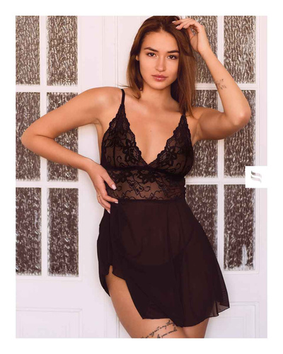 Idillia Babydoll Komplet Obsessive czarny