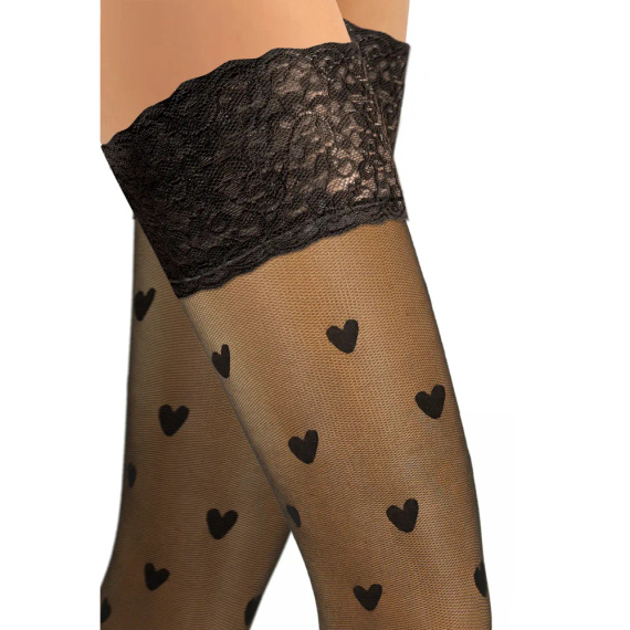 PD03 Pończochy samonośne 20 den Sesto Senso czarny