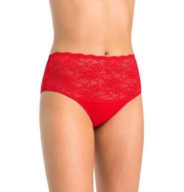 144 Violetta figi z koronką Teyli - czerwony