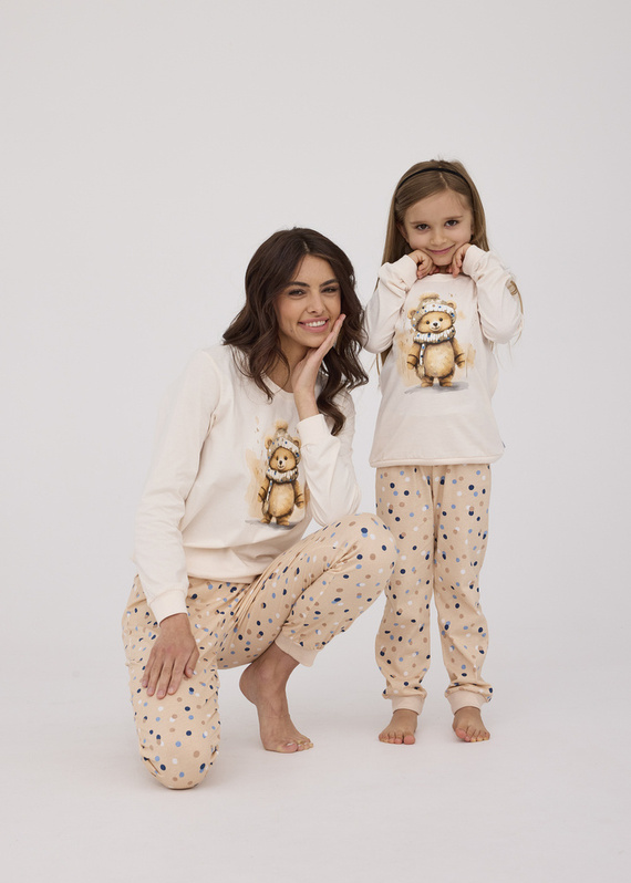 671/377 Sweet Bear Piżama damska Cornette ecru