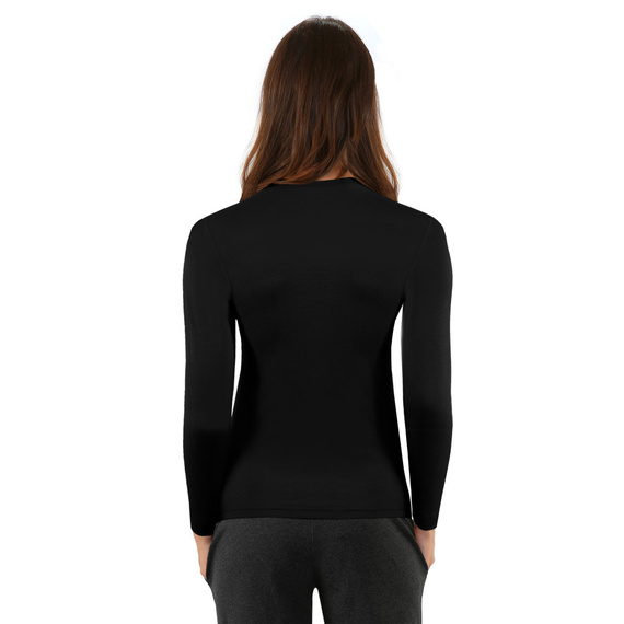 Clara Bluzka damska długi rękaw Sesto Senzo czarny 