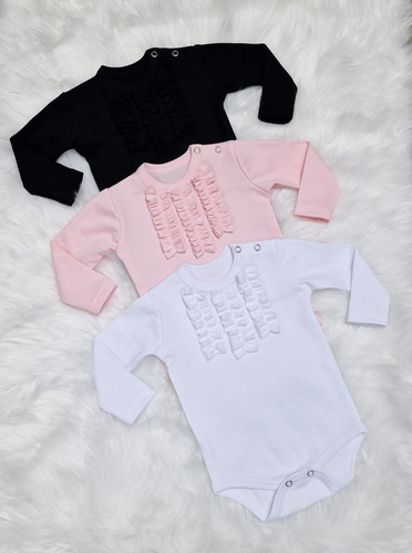 Zuza Body z długim rękawem Bambarillo biały