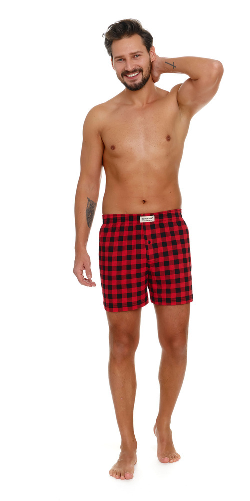 5165 bokserki męskie Doctor Nap - black red