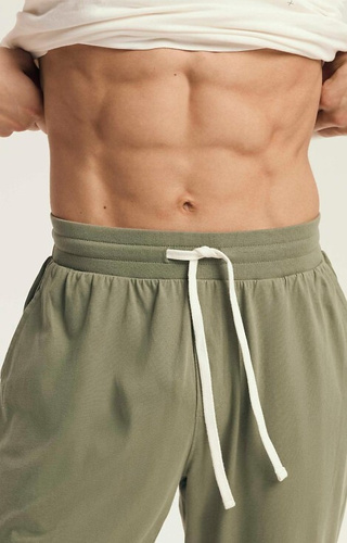 43464 Local Piżama męska bawełniana Henderson cream  – wygodny komplet z nadrukiem