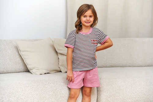 Piżama dziecięca 7405 Doctor Nap bawełna wygodna oddychająca-choco rose