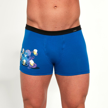 280/209 Octopus Bokserki męskie Tattoo Cornette - kobalt