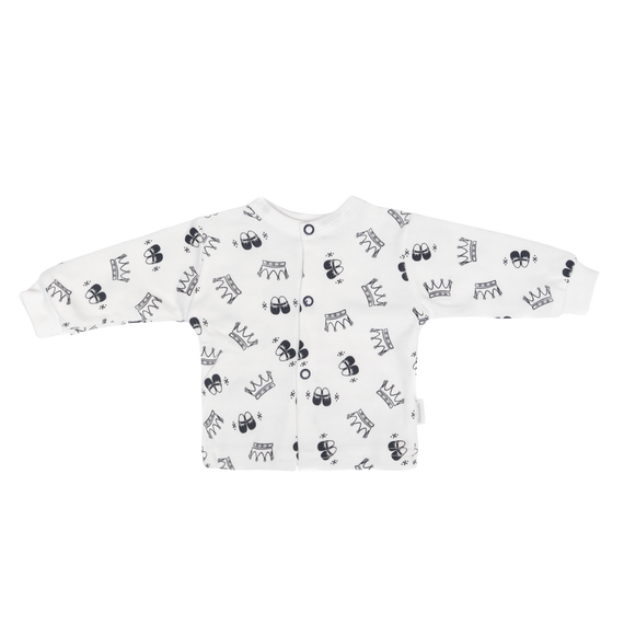 WP404 "Korona" Wyprawka niemowlęca Mamatti biało-czarne