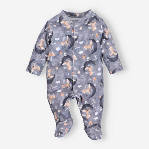 Space Tour Pajacyk z bawełny organicznej Nini druk