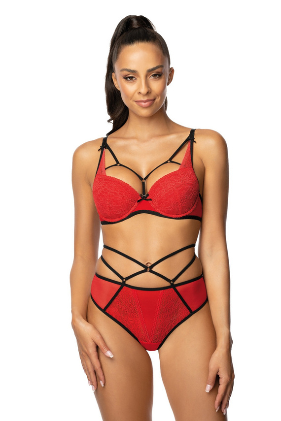 M-3636/11 Loren Biustonosz Push-up Mat czerwony