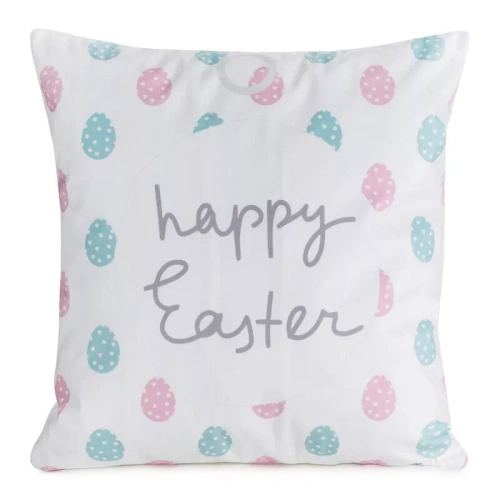 Eurofirany Wiosna 9 – poszewka wielkanocna dekoracyjna Happy Easter welurowa