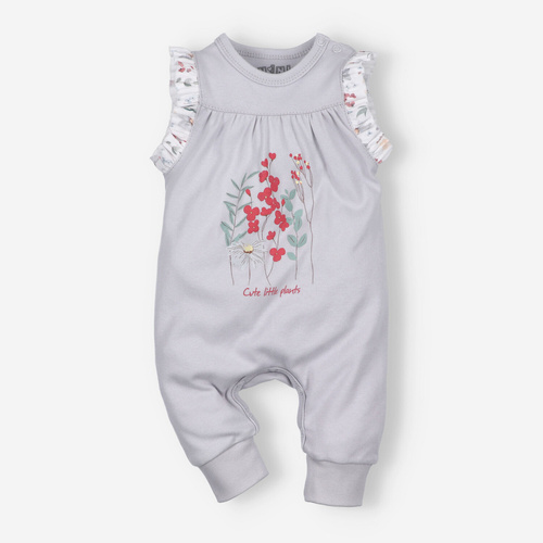 ABN-5059/JSZA Łąka Śpiochy z bawełny organicznej Nini szary