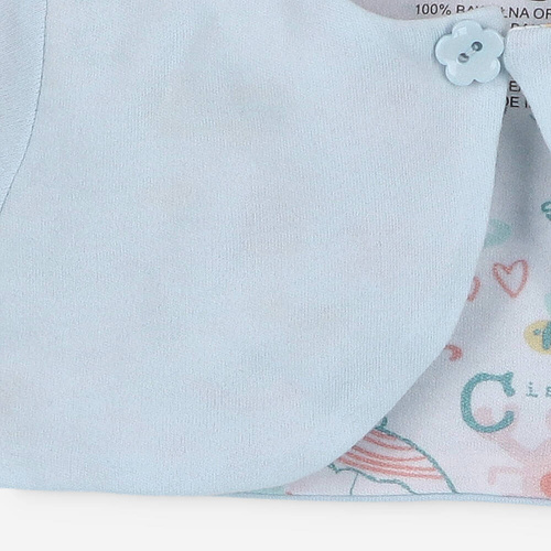 Sunny Bolerko niemowlęce z bawełny organicznej Nini błękitny