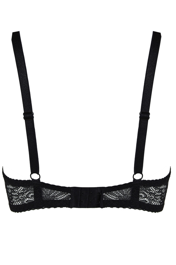 19237 Fancy Mediolano Bralette Black – Koronkowy Biustonosz Bez Fiszbiny