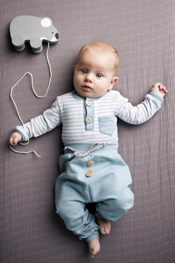 10221 "SWEET DREAMS" Spodnie niemowlęce dresowe Makoma turkusowy