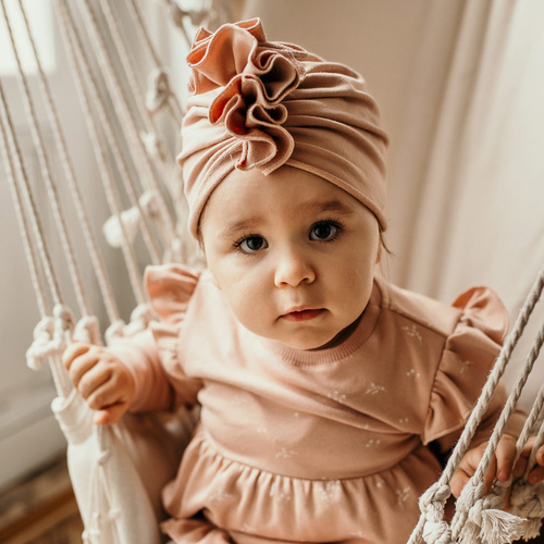 Bloom Sukienka z falbankami Eevi - beżowy