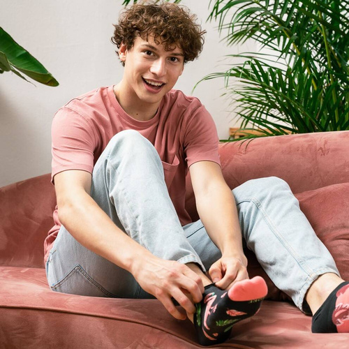 009 Skarpety Stopki Asymetryczne męskie More - 010 grafitowy