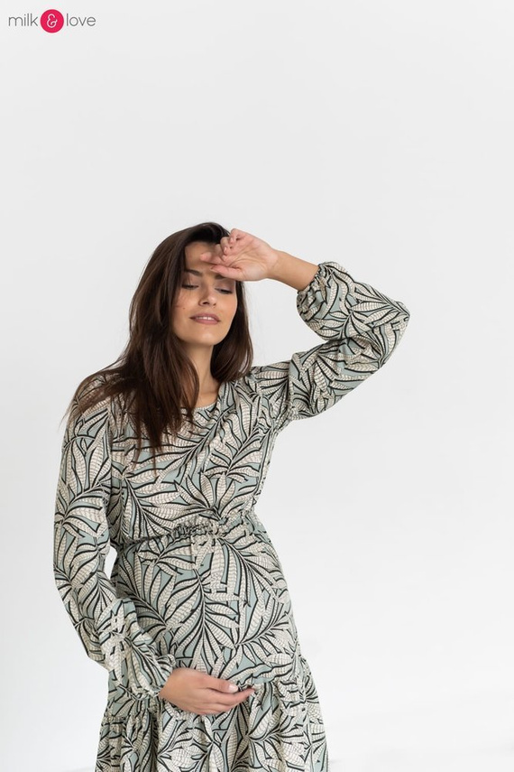 Lovely Dress sukienka ciążowa i do karmienia Milk&Love granatowa w print