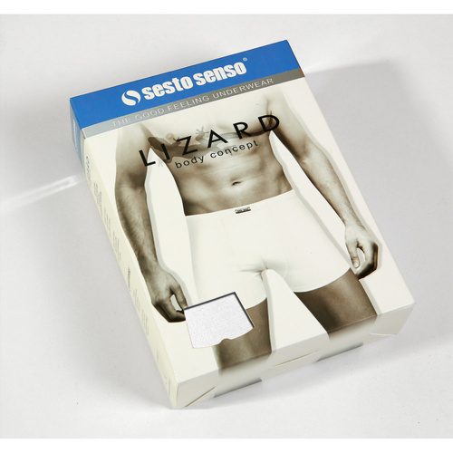 BM04 Lizard Bokserki męskie Sesto Senso - biały