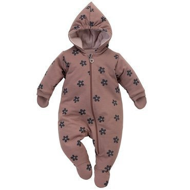 Happiness Kombinezon dla dziewczynki w kwiatki Pinokio ciemny róż/druk