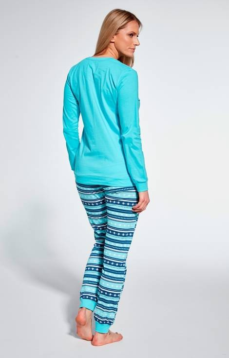Cornette 671/345 Sweet Puppy Piżama damska turkusowy