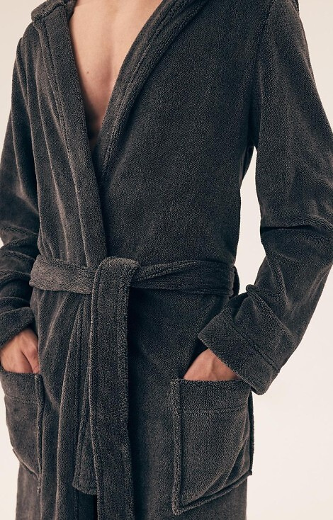 43012 Mild Szlafrok męski Henderson z kapturem – ciepły i miękki