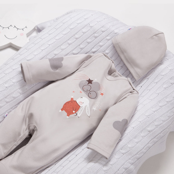 Mellow Kaftanik bawełniany Ewa Klucze- szary 