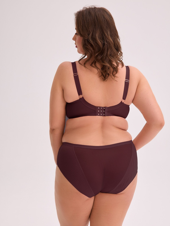Gaia BS 1058 Maxi Wino Biustonosz Semi Soft na Duży Biust z Bawełną