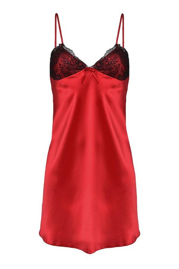 Agnes Halka satynowa koszulka damska DKaren - Czerwony