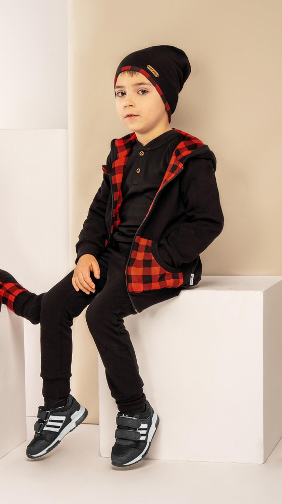 169511 Bluzka bawełniana z długim rękawem "Mix" Nicol - czarny