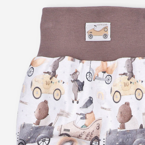 Cute Cars Półśpiochy z bawełny organicznej Nini druk