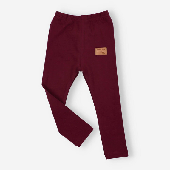 KAR-0041/BOR Legginsy dziewczęce Lagarto Verde bordowy