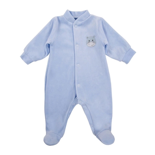 "Baby Love" Pajac welurowy z naszywką Ewa Klucze - beż 