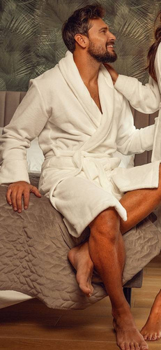 Matteo Szlafrok męski ByShelly - biały