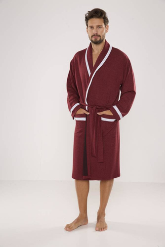 564 Bruno szlafrok męski De Lafense - bordo