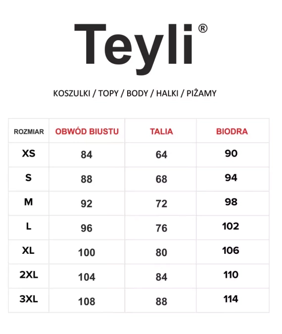 2702 Rocca Koszula Nocna Siateczkowa Teyli - czarna