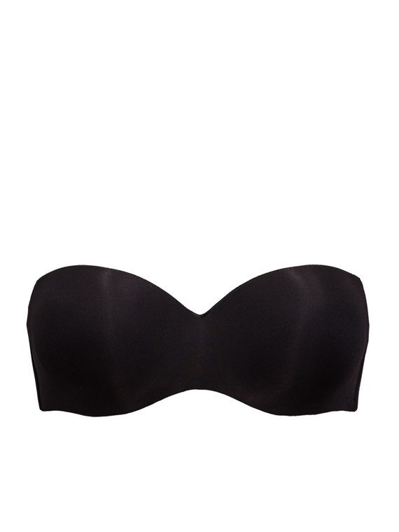 1580 Biustonosz push-up Fantastic – bandeau, mikrofibra Sielei czarny